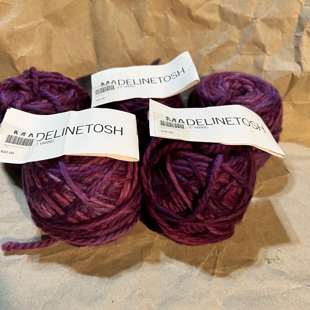 Madelinetosh 5 Skeins Home Yarn Lolita Purple 100% Superwash Merino Bulky 550yd